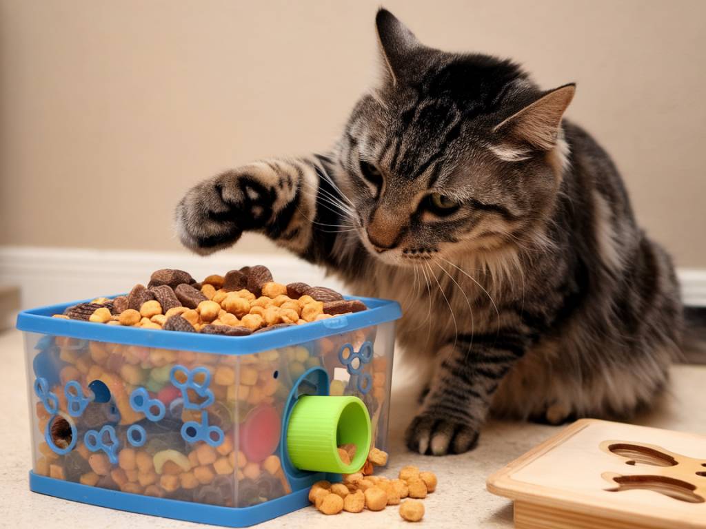 how to keep your indoor cat mentally stimulated with food puzzles and activities